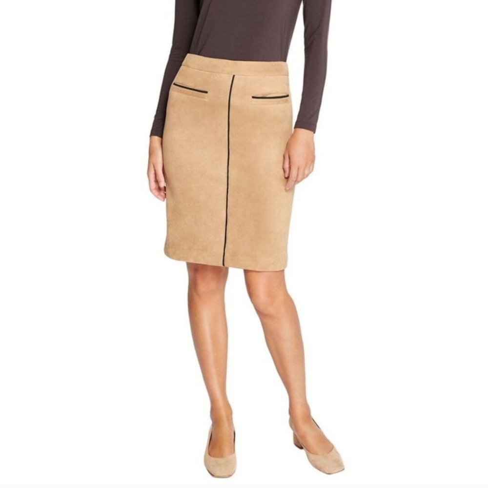 J.McLaughlin Solid Sonya Skirt size 4 brown